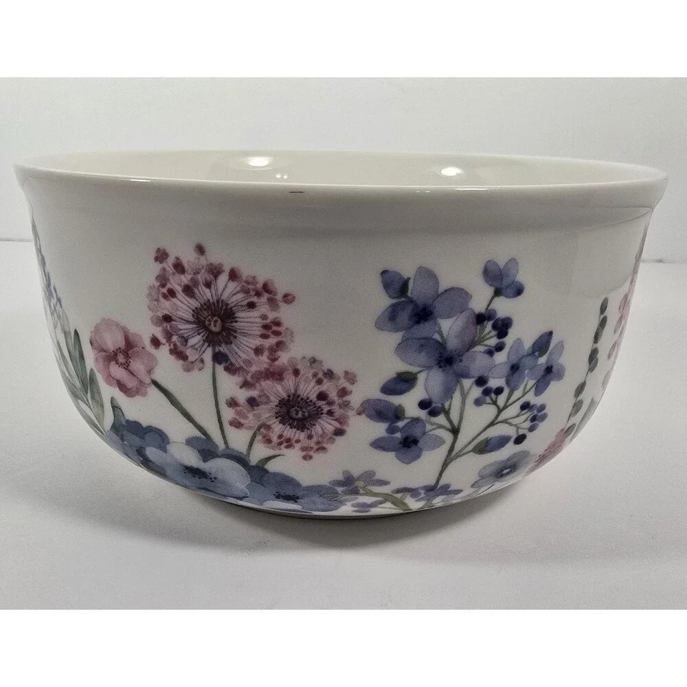Grace Pantry Floral Porcelain Storage Cereal Soup Bowl Vented Lid